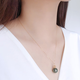 Muqin black and white gold pearl Tahitian black pearl pendant 18K gold crown seawater black bead necklace single women's gift