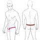 CLEVER-MENMODE Men's Delay Ring Ring Sexy Underwear Lift Thong Shaping Ring Men's Lift Ring Locking Pants 1 Pair Pink L