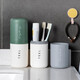 JAJALIN travel wash cup detachable 2 brushing cups, tooth cylinder, creative simple toothbrush box, travel wash cup set light green
