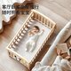 ULOP baby solid wood bed mobile splicing newborn baby multi-functional bed shaker baby supplies solid wood bed bb bed solid wood crib 5-piece set + mosquito net + nursing table