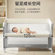 Coolbaby crib adjustable height movable splicing bed multifunctional folding newborn baby bed gray basic model