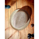 KT Retro Top Hat Men d'âge moyen Paille tissée Sunable Sun Protection Casual Short Brim Paille bouclée British Jazz Hat Girl Trend Khaki L (58-60 cm)