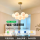 Grand View Garden (DGY) Simple Living Sala Chandelier Creative dormitorio Ligera de luna Bubble Cyber ​​Light Cartoon Planeta Lámpara Zhongshan Lámpara 001O 9734 Golden Bola blanca de tres colores de 7 colores 15 cm