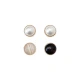 Sewing-free brooch waist pin no trace anti-light buckle exposure magnetic buckle does not hurt clothes blouse chiffon button collar button no piercing hole pearl artifact brooch pearl cat's eye [set of 4]