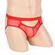 Ye Zimei Men's sexy underwear wide belt cotton mesh double thong T-pants men's crotch hollow thong red uniform size