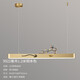 Heliang All Cobre NUEVO Lámpara de candelabros chinos Lámpara Long Long China Estudio Moderno Moderno Bar Lámpara de té Room 9921 9922 Dinción de cobre completa Hanger-1.2 metros-60 W Copre Color