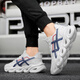 
YOGA WASSUP men's shoes niche thick sole fashion sports trendy shoes men's cushioning versatile casual trend running dad's trendy shoes men 3519 white and blue 42