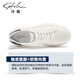 SaTCHI men's shoes new white shoes casual leather shoes thick sole height-enhancing versatile shoes lightweight and comfortable casual shoes men's white (1DTWB00300) 40 (one size larger than sports shoes)