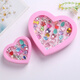 Qumeisi new children's ring ring cartoon girl princess jewelry imitation crystal gemstone girls jewelry gemstone style 36 mix and match box