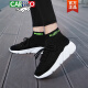 CARTELO old Beijing cloth shoes for women spring and autumn large size high-top elastic socks shoes for pregnant women sports and casual shoes trendy all black 36