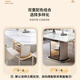 Shanglin Spring Esstisch moderner einfacher Esstisch Stuhl Kombination Rock Board Haushalt Esstisch 1,5 m+8 699 Stühle K96-1-36