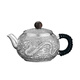Silberwaren-Silber-Tee-Set 999-Fuß-Silber handgefertigte Teekanne Silber Tee Tasse gekochtes Tee Anti-Scenen-Kessel Silber Geschenk für Älteste 2 Töpfe 7 Tassen etwa 1048 Gramm [Dragon und Phoenix Förderer]