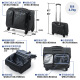 SANWA SUPPLY短期差旅拉杆箱 小型商务登机箱 TSA密码锁行李箱拉杆包 20英寸 