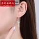 Luohe Pt950 Platinum Earrings Female Star Earrings Platinum Earrings Earrings Pt99 Gold Perkin Small Earrings Chinese Valentine's Day Pt950 Platinum Earrings Pair B Style Approximately 2.2-2.3g + Certificate