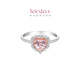 Chow Tai Fook SOINLOVE beloved laurel heart 18K gold morganite wedding diamond ring female VV234 No. 10