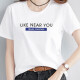 Yu Zhaolin Women's Korean Style Loose Printed Top Student Casual Versatile Short-Sleeved T-Shirt YWTD192192 White M