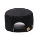 Red Dragonfly (RED DRAGONFLY) flat top hat for men, trendy, four seasons, simple and casual, middle-aged men's sun protection hat for dad, outdoor sunshade and breathable duck cap, black, one size fits all, hat circumference (56-60CM)