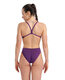 ARENA Women's Performance Solid Team Challenge Swimsuit, Plum/White Plum/White 34