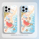 Beau Ten Cent (MSMF) Nouveau émoi de la ligne de mer Puppy Pomme Téléphone Apple Temperred Glass Hard Silicone Edge Anti-Fall Lens Full-incluse Couchette Internet Cartoon Internet Convient pour les hommes et les femmes Couverture de protection [Glass Far Peak Blue] Puppy 1-BL844Y iPhone12Promax