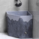 TVboop corner mop pool Chinese style balcony outdoor courtyard garden artificial stone mop pool kick drainage large size corner retro stone mop pool (without faucet)