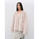 Fu Zhien Babylonian Night Tuscan fur popular lamb wool pink fur coat for women winter soft white S