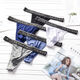 Sexy underwear temptation cocoa lickable sexy underwear men's low-waist butt-lifting thong one-thread youth personality gay white + royal blue + hemp gray M100-120Jin Jin equals 0.5 kg