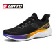 Lotto running shoes men's professional carbon board running shoe shock absorption, breathable lightweight sports shoes men 1098 black 42