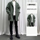 安初夏中长款夹克外套男士休闲套装春秋季痞帅气搭配修身衣服男装三件套 1591黑色外套黑毛衣套装 M