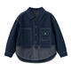 Demandez à la veste de garçons juniors 2025 automne à mid-grand veste en jean de la veste contrastée d'enfants Trend bleu 170
