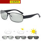 Qustar New Product Sunglasses for Men, Day and Night Driving Color Changing Sunglasses for Men, Polarized Glasses for Night Vision Driving Drivers, Driving Sunglasses for Men, Classic Black Frame, Polarized Color Changing Films + Day and Night Use, Mirror Box, Mirror Box + Lens Cloth + Mirror Bag + Card
