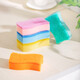 Camellia (CHAHUA) household scouring pad sponge, dishcloth, pot, kitchen cleaning cloth, dishwashing cloth, double-sided thickened rag, colorful sponge scouring pad, 10 pieces