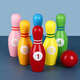 Sangetian (Sangty) Juguetes de boliche de madera sólida para niños Gran bola interior Sports Baby Baby Intelligence 2-3-4 años 2665 Bolera de madera maciza (enorme/digital)