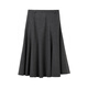 Langzi winter new style retro temperament French elegant wool umbrella skirt mid-length skirt for women dark gray L