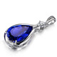 Muqinyu Lodge Tanzanite Pendant Young Korean version 13 carat 5A grade white plated 18K gold sapphire inlaid with diamonds sapphire pendant + cross chain set price