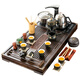 Tang Yun's ingenious tea set set, household integrated tea tray and tea table, fully automatic glass kettle, tea cup, complete gift set, Kung Fu tea set, model 02 Fu Yun + Zisha Kung Fu, stainless steel, fully automatic