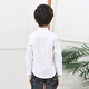 Jiuyu's children's white shirt, boys' spring and autumn pure cotton long-sleeved shirt, middle-aged and older children's performance solid color performance clothes, primary school uniforms, white 170 (suitable for height 161-170cm)