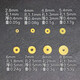 Luoyi 18k gold accessories diy solid disc gold spacer gasket phaseless round spacer accessories text toy braided rope beads about 9mm/piece