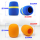 Suly thickened microphone cover sponge head high density sponge cover washable mesh cover microphone blowout cover dustproof windproof cover anti-fall protective cover non-disposable ktv microphone cover wheat cover 1.0 blue sponge cover