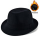 SOMUBAY old man's hat men's autumn and winter warm middle-aged hat old man's grandfather Shanghai beach gentleman's hat thick woolen British gray (hair inside plus velvet) S size head circumference 56-57CM