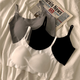 
Miaoyi Jia Bing Silk Underwear Women's Wireless Bra Bra Summer Thin Style Junior High School Underwear Girls Showing Small Breasted Chest in Summer Solid Color Wavy Ed Silk Underwear [White + Gray] 2 strips M [85-110Jin [Jin equals 0.5 kg]]