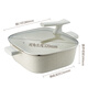 ASD hot pot non-stick square mandarin duck pot thickened hot pot basin large capacity household gas induction cooker dedicated FL28F1WG