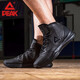 Peak Basketball Shoes Men's Winter Shoes Cushioning Wear-Resistant High-top Leather Boots Students Anti-Slip Sports Shoes Men Black/Dark Gray 201 41