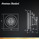 XMSJ American Standard Küchenbalkon quadratische Geruchsschutzboden Abfluss