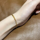 Wenying ING polyhedral small square gold bracelet women's bungee broken gold 18k gold light luxury niche sense ins bungee