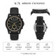 Armani Exchange Watch Men Silicone Strap Tres o-Eye Dial Quartz Watch Regalo de cumpleaños para niños AX1343