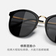 Parzin (parzine) Myopie Polarisée de lunettes de soleil pour femmes, rétro et à la mode de protection solaire au soleil Driving Sunglasses peut correspondre à des degrés PJ9913 Cadre noir noir Black Grey Film Cadre +1.56 Polarisé [à 200 degrés]