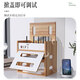 Shuranjia router storage box placement rack socket strip light cat TV set-top box wifi storage rack cherry wood color 05-4