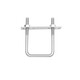 Jinchao 304 stainless steel square card, right-angle card, U-bolt, right-angle screw, U-shaped square card, square pipe clamp, pipe clamp, M10*100*150 1 set (including baffle nut)