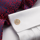 KFLK Changle Weiyang Stainless Steel French Cufflinks Men's Sleeve Stud Shirt Buttons Business Gift Shirt High-end Cuff Buttons Metal Lettering Custom Cufflinks Gold

