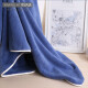 Yimingjie soft water-absorbent and quick-drying large bath towel, elegant and simple bath towel wrap 70*140cm blue